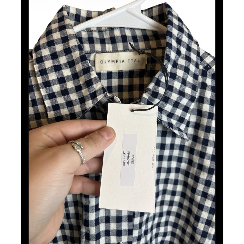 NWT Olympia Etal Iris Gingham Button Down Size Small - Picture 2 of 4
